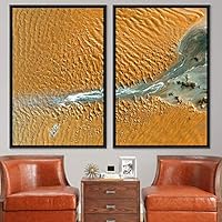 2 Piece Framed Canvas Wall Art Natural Abstract Canvas Prints Home Artwork Decoration for Living Room,Bedroom - 16