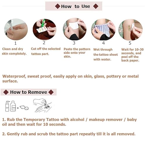 Miniatura 7 de Juego de calcomanías de tatuaje de cara temporal de animales para niños y adultos, transferencia de agua, mariposa, panda, ciervo, jirafa, festival,