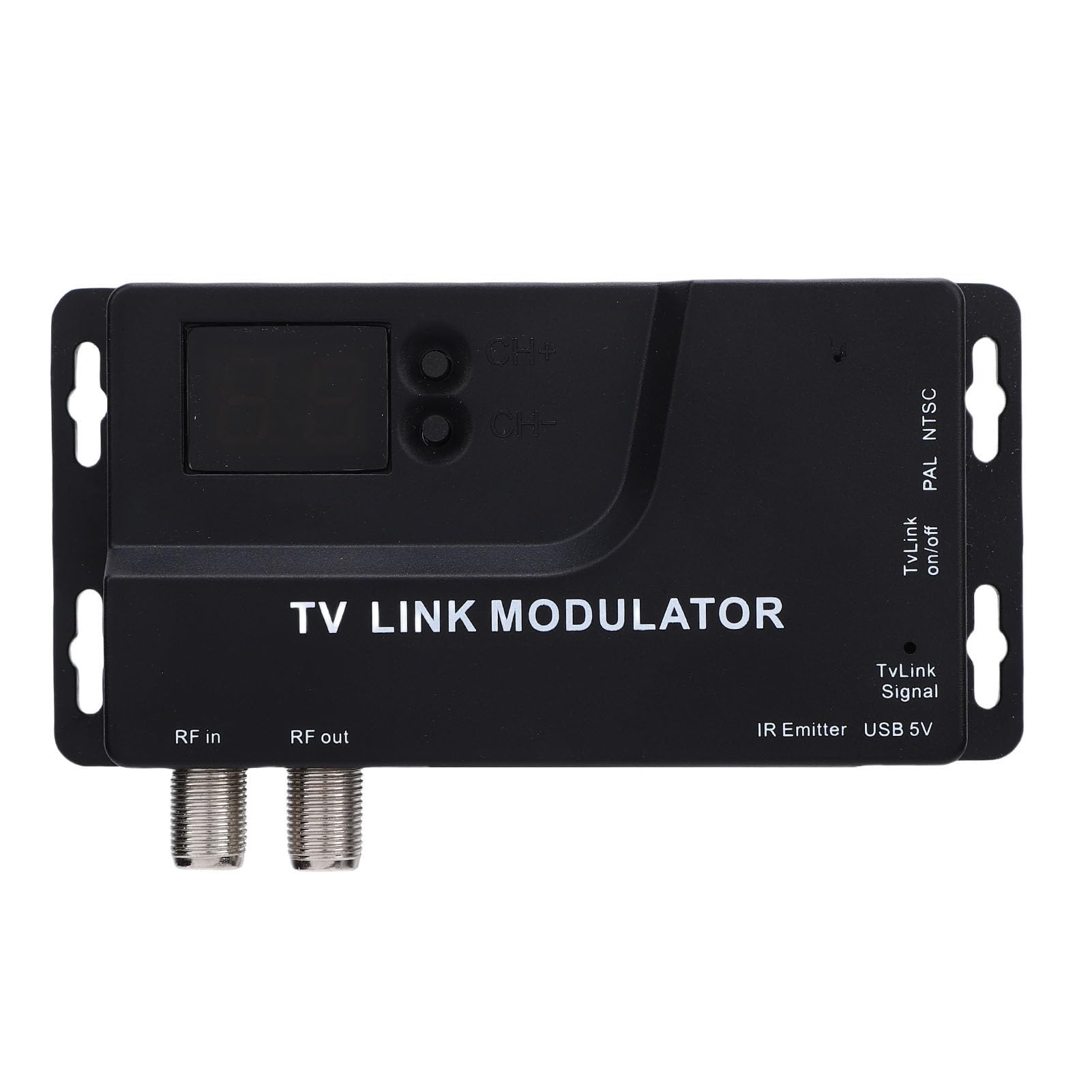 Diyeeni Modulatore RF, convertitore da HD a RF da 471,25 MHz a 885,25 MHz con supporto 1080P, adattatore coassiale NTSC PAL per segnale a lunga distanza CRT TV, console di gioco, DVD