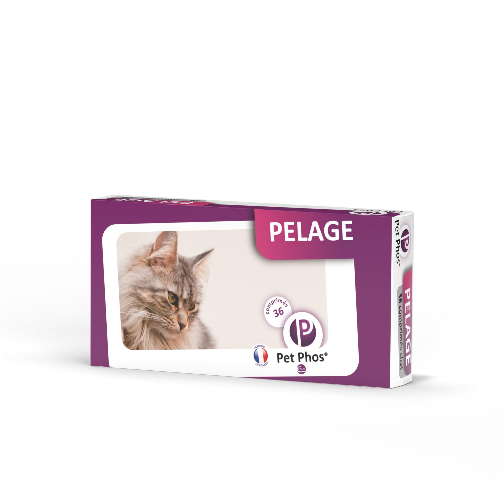 Pet PHOS Pelage Chat - Pelage Sec, terne et abîmé - Chute abondante des Poils - Période de mue - Préparation aux Concours et expositions.
