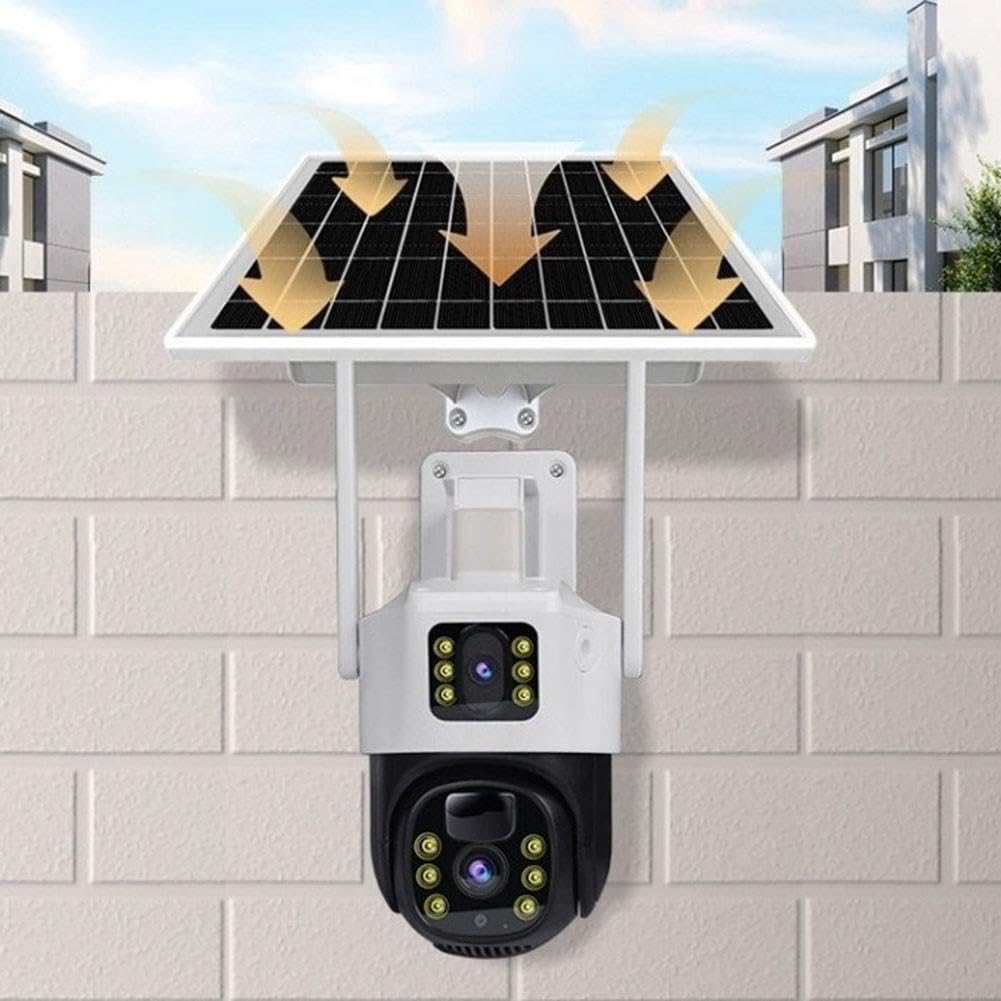 Système de double caméra 4G solaire pour extérieur sans fil PTZ extérieur