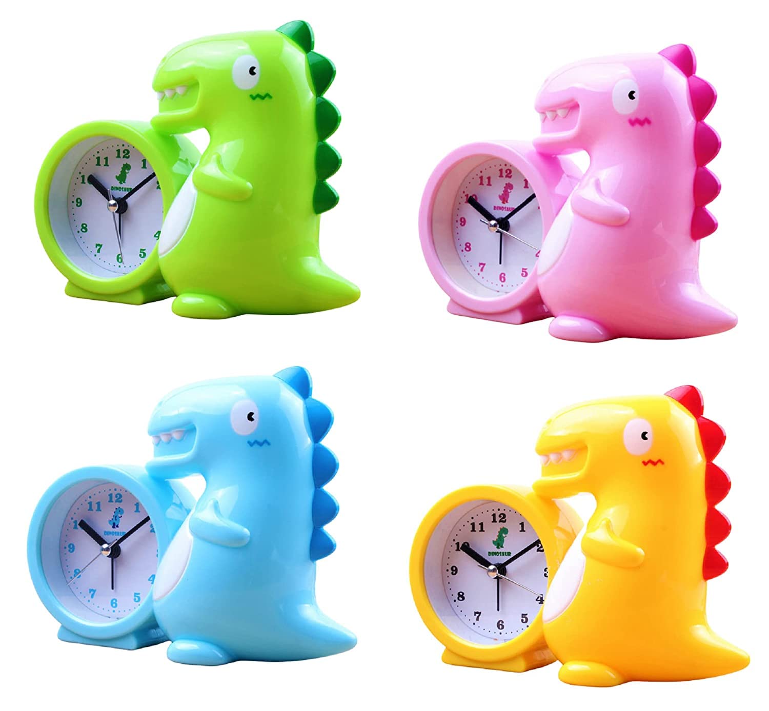 Buy Dinosaur Alarm Clock Table/Desk Twin Bell Alarm Clock for Kids Dinosaur Clock Silent