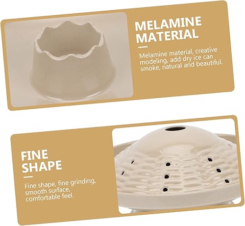 Miniatura 6 de Yardwe Plato de hielo seco de carne de res, platos japoneses, bandeja de cerámica, bandeja para servir hielo, plato para servir pescado, platos para