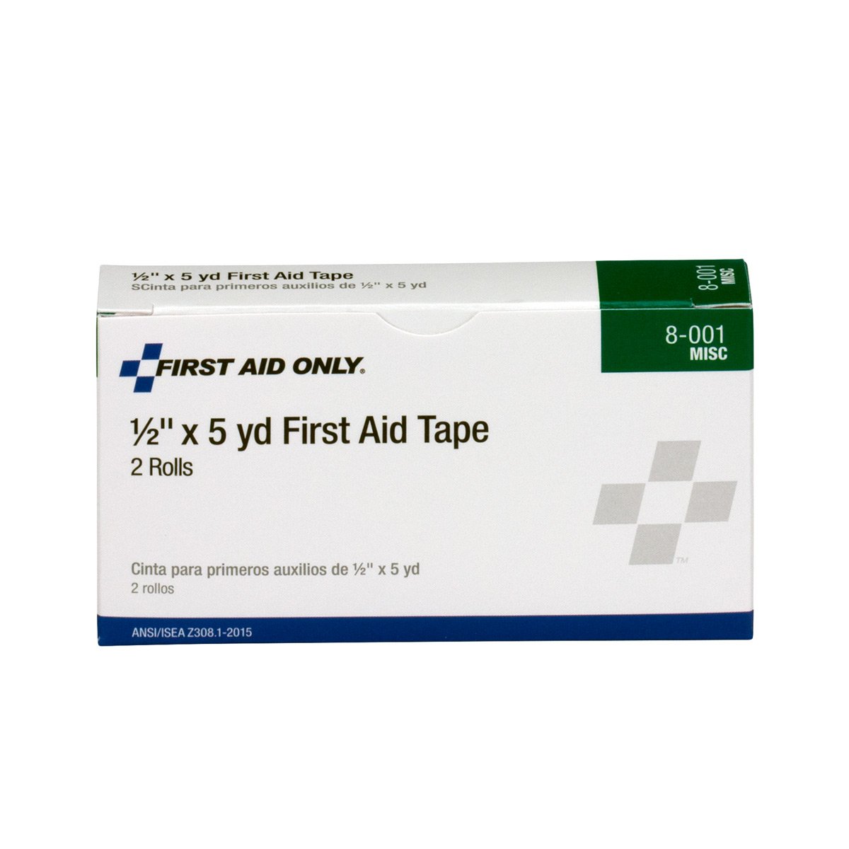First Aid Only 8-001 Medical Adhesive Tape Roll 2-1 2 yds Length x 1 2 Width 1 Box