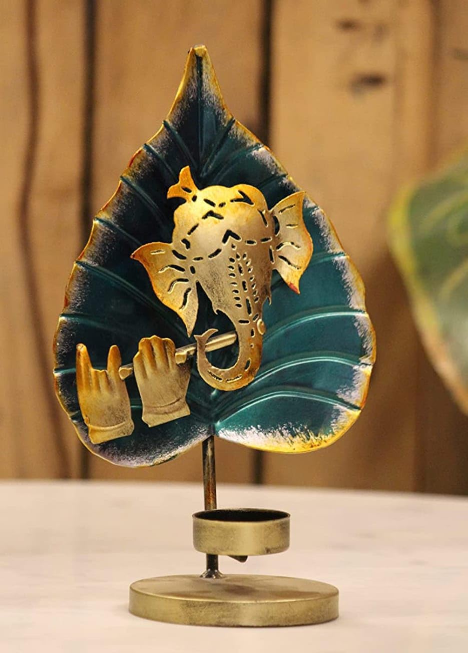 Rishabh Creation Present a Metal Tealight Candle Holder for Home Decor/Showpiece for Home Decor - Decorations Items for Home Decor Items for Living Room/Pooja Room