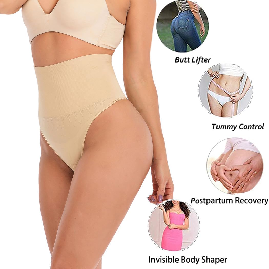 Thong Shapewear Tummy Control Underwear for Women Seamless Shaping Thong Panties Body Shaper - Image 3