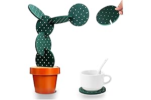 Cactus Coasters Set for Plant-Loving Hosts