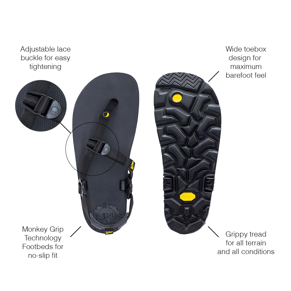 LUNA Sandals MONO Winged Edition | Minimalist Trail Running and Hiking Sandals - Lightweight 5.9 oz Comfortable Barefoot Sandals for Men and Women | Adjustable Fit product thumbnail 4