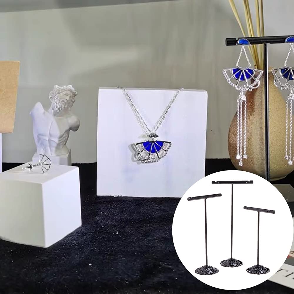 NA 3 pz Gioielli Stand T Bar Ferro Orecchino Display Set Collana Stand per Bracciali Anelli Orologi Display