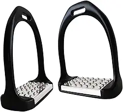 menolana 2 peças de estribos para equitação, equipamento equestre, leve, resistente, enjaulado, suprimentos equestres para equipamentos de sela