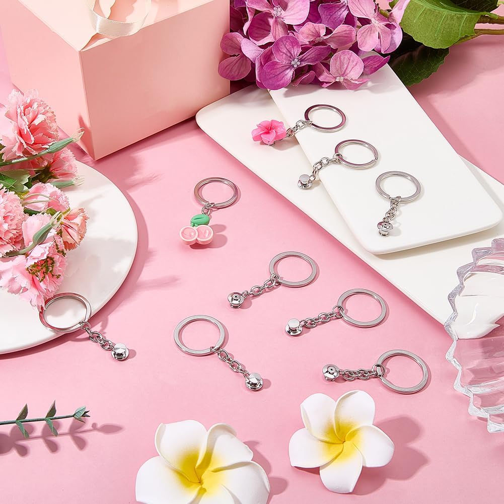 SUNNYCLUE 1 Box 10pcs Pin Badge Display Keychain Brooch Converter Pin Silver Portable Pin Brooch Badges Displaying Key Chains Holder Converters for Bag Charms Women Backpack Hanging Show Ornamens