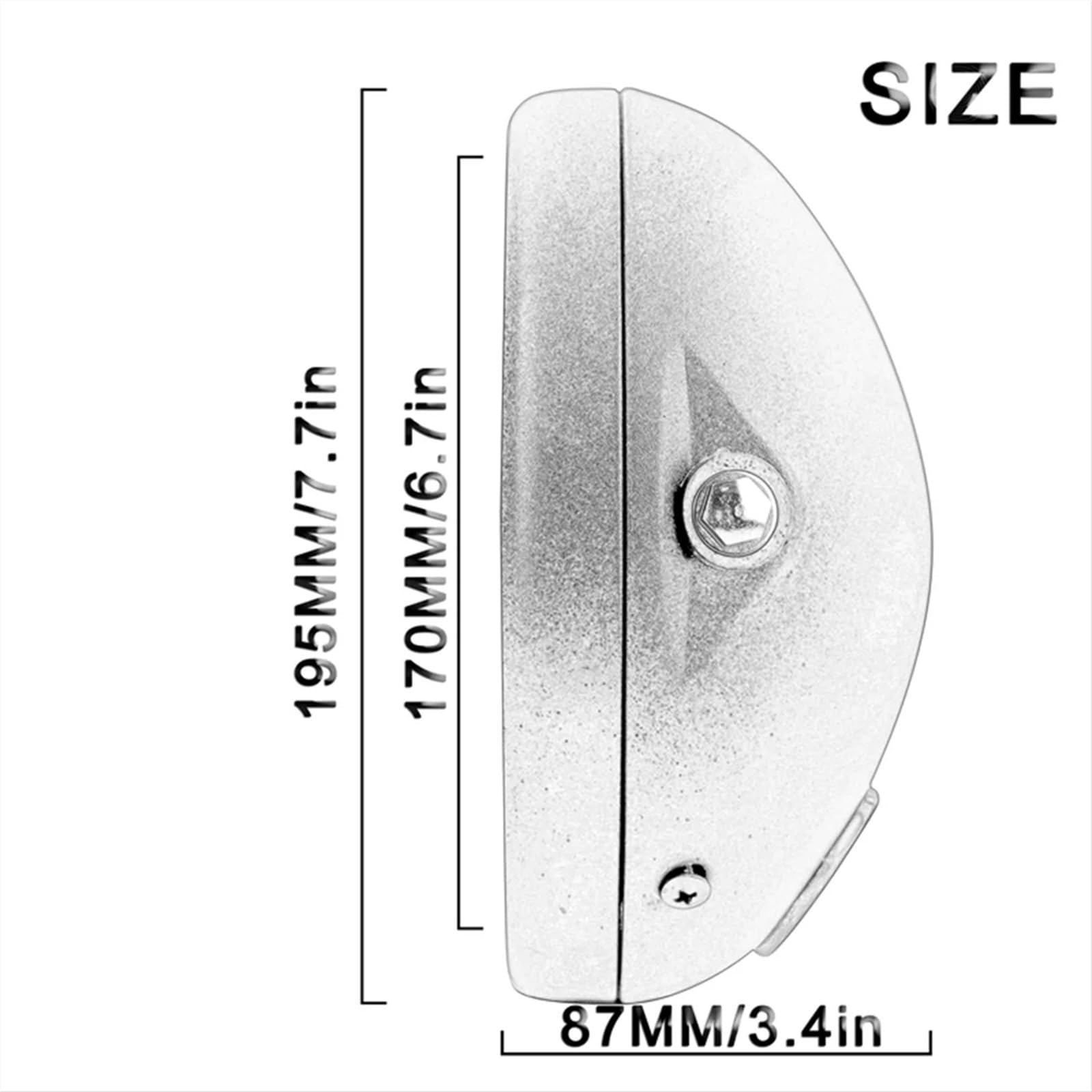 Moto Faro Fanale per Cafe per Racer per Suzuki Faro Rotondo Universale da 7 Pollici per Moto