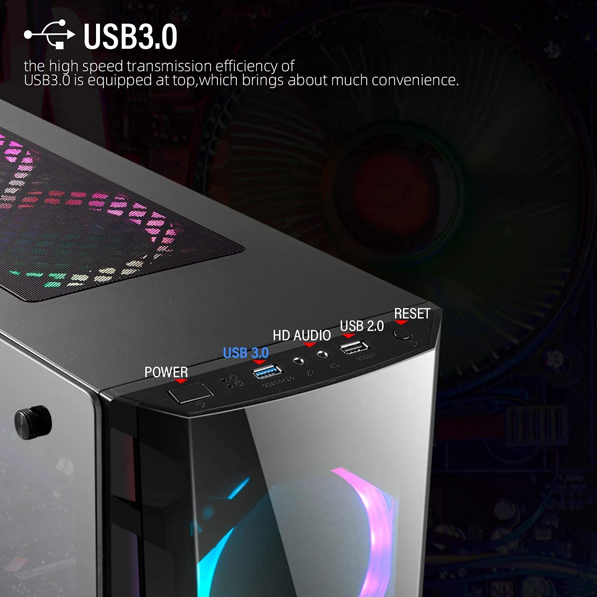 Buy GOLDEN FIELD Z7 Computer Case Gaming PC Case ATX Case Micro ATX