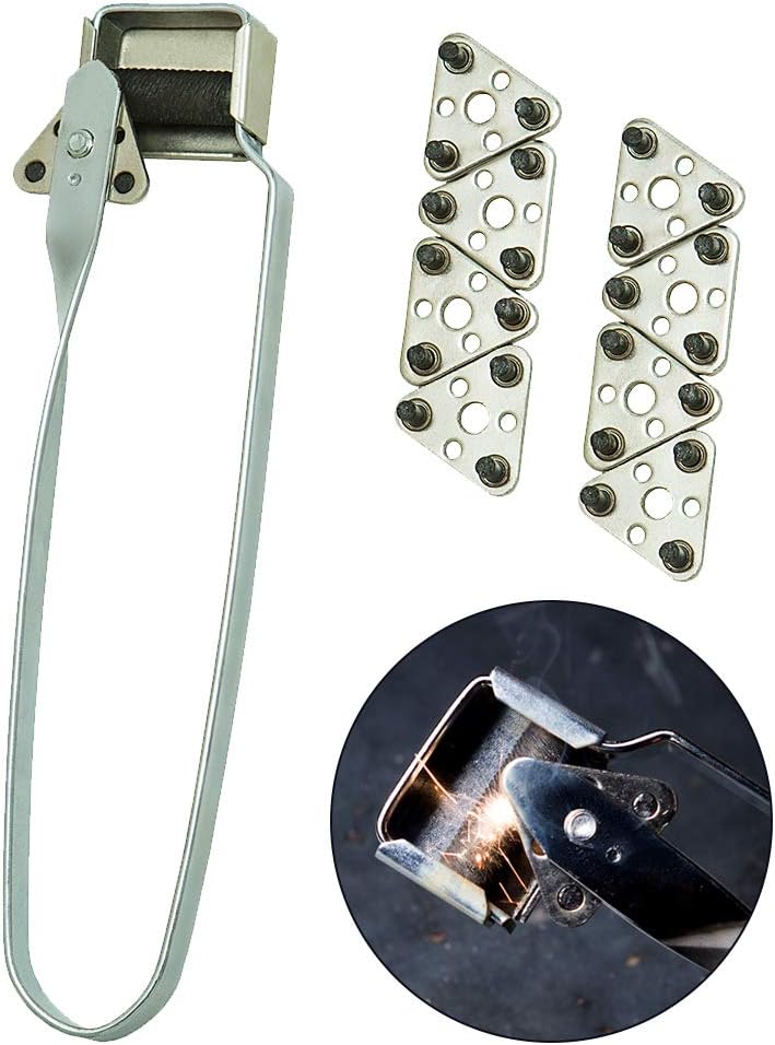 Ally Tools Triple Flint Striker with 9 Rotatable Triple Flints - Long Lasting Triple Flints Perfect as a Welding Striker, Flint Lighter, Torch Striker, Spark Lighter, Striker Lighter, and Striker