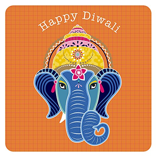 Diwali Greetings Card with Sri Ganesh - Happy Diwali