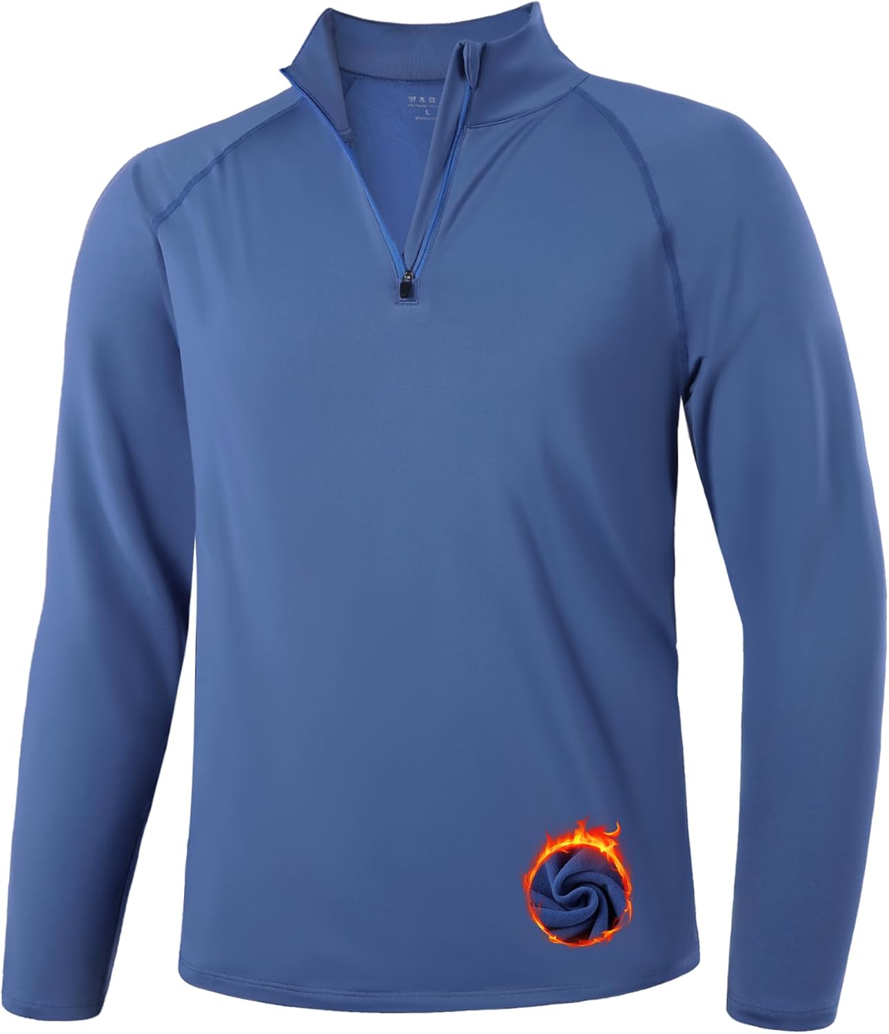 Runhit Men's Quarter Zip Fleece Pullover Thermal Running Shirts Lightweight Sweatshirt Long Sleeve Polo Shirt