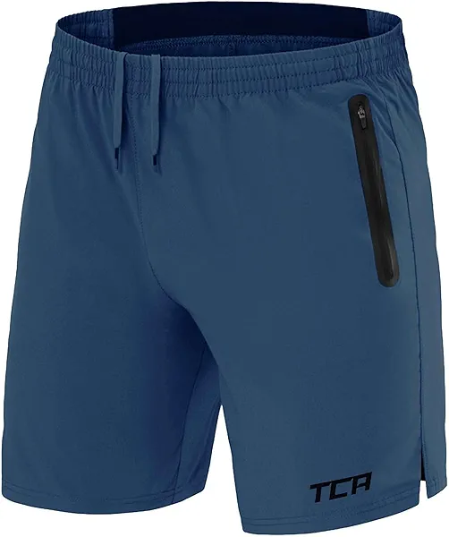 TCA Elite Tech Gym Shorts Men Athletic Shorts Workout Running Shorts for Men with Zip Pockets