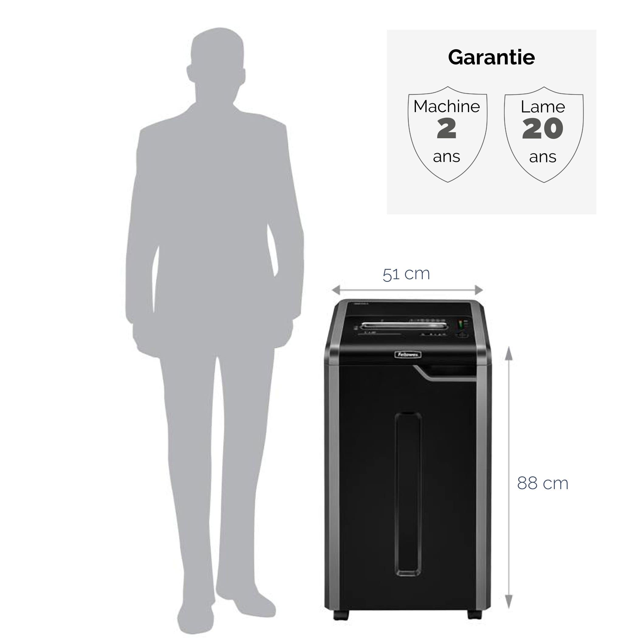Fellowes Powershred 325Ci Destructeur de document Coupe croisée 22-24 feuilles Noir