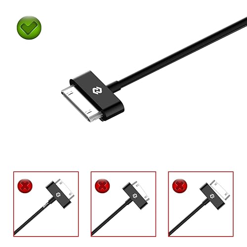 Miniatura 5 de JETech Cable de sincronización y carga USB compatible con iPhone 44s, iPhone 3G3GS, iPad 123, iPod, 3.3 pies (negro)