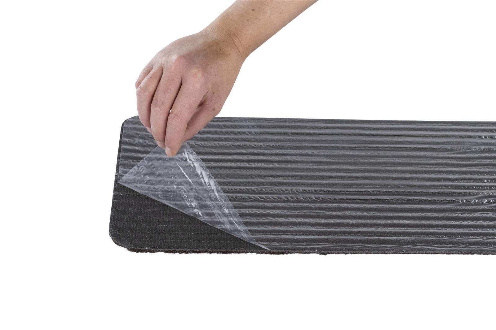 Kettelservice-Metzker Stufenmatte Treppenteppich Tulus Rechteckig Aufleger selbstklebend 60x25cm Hellbraun 15 Stück
