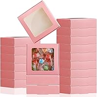 Vista 17 de Zonon 30 Cajas de Papel Kraft con Ventana 4.13 x 4.13 x 1.18 Pulgadas para Empaquetado de Dulces, Pequeñas Cajas de Regalo, Porta Jabón, Mini