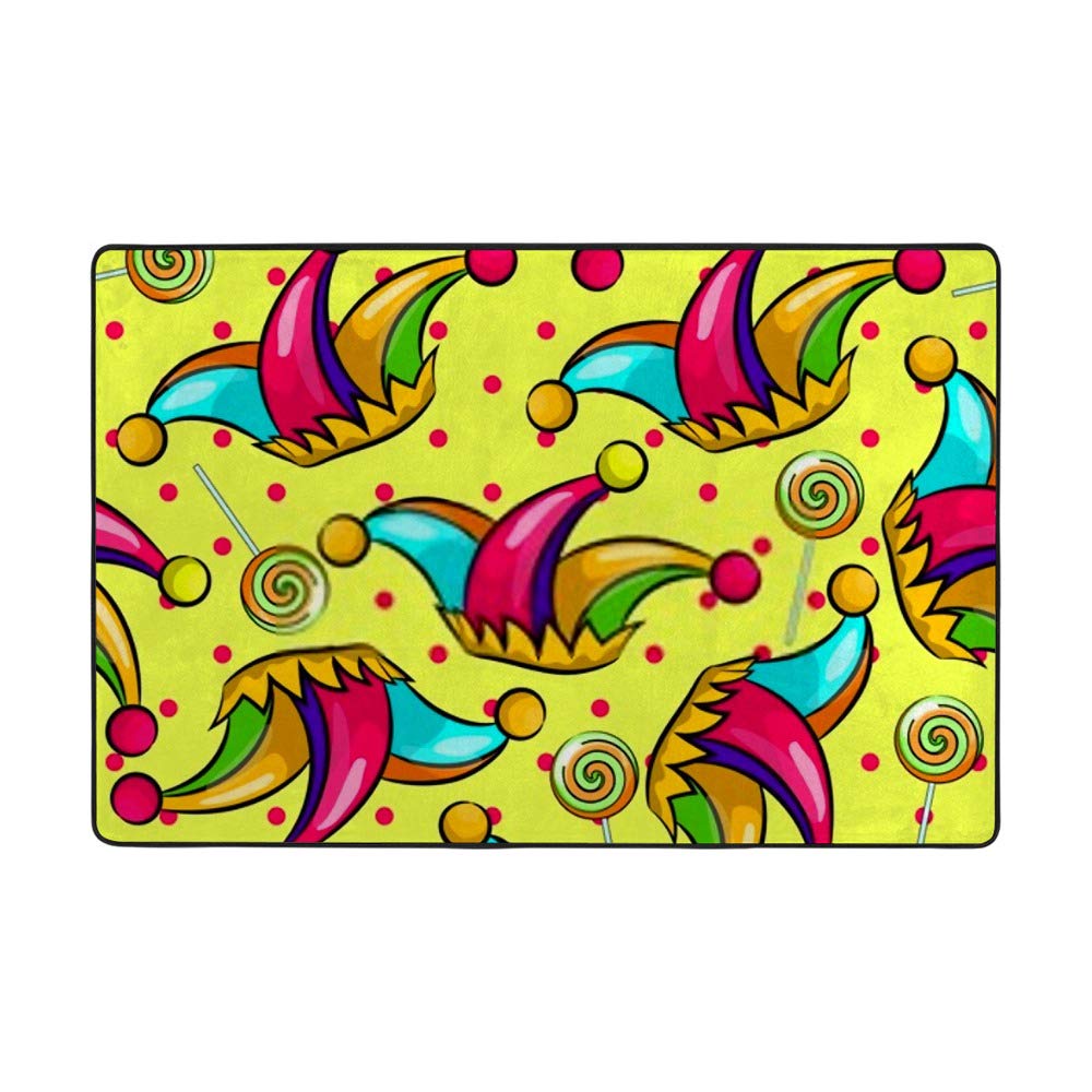 Tapis enfant cirque d'avril grand format polaire anti-boulochage