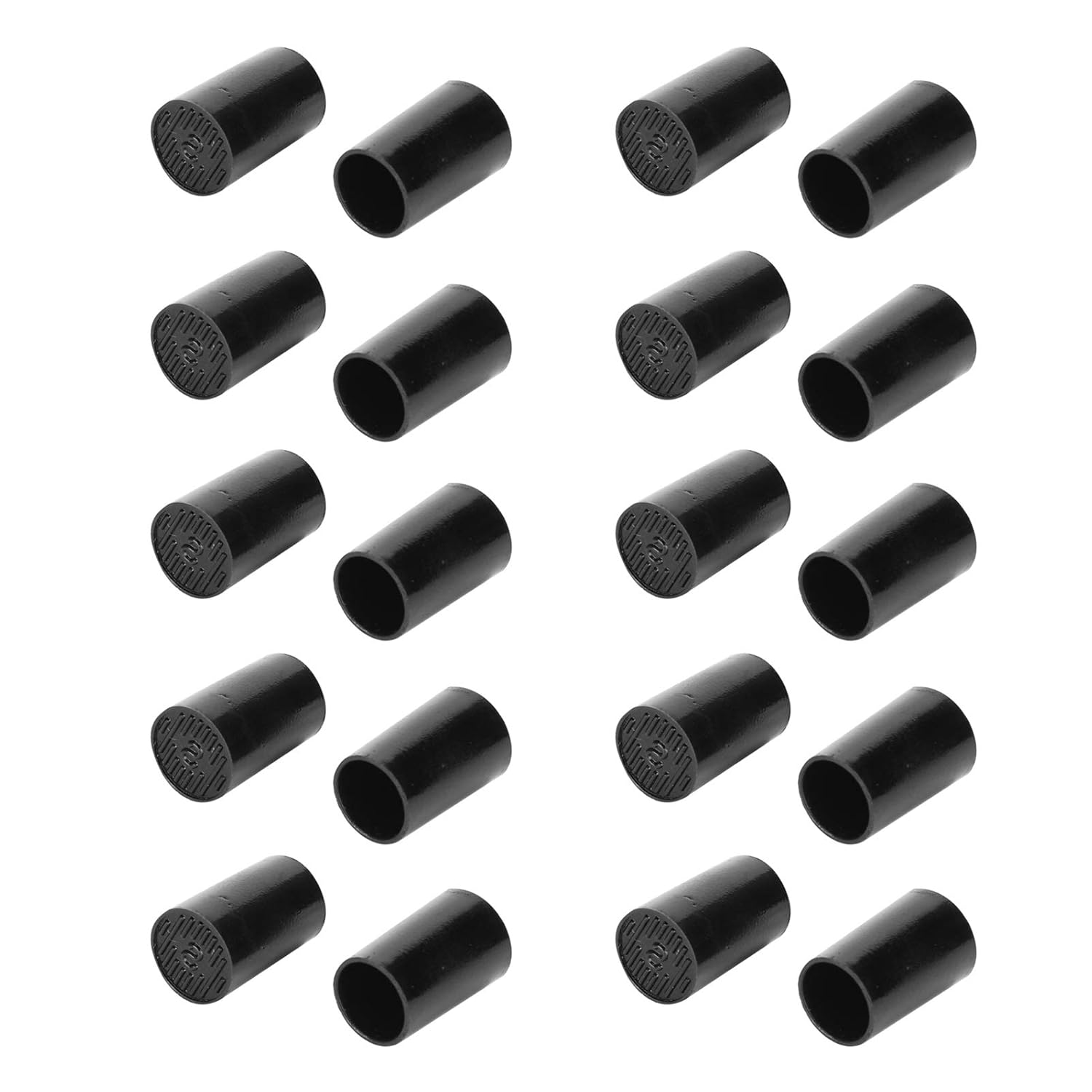 Dicas Rápidas para Saltos, Preto com Camadas Extras de Caps de Reparo de Poliuretano, 10 Pares Antiderrapantes para Cerimônias de Formatura ao Ar Livre (Diâmetro Interno 10mm)