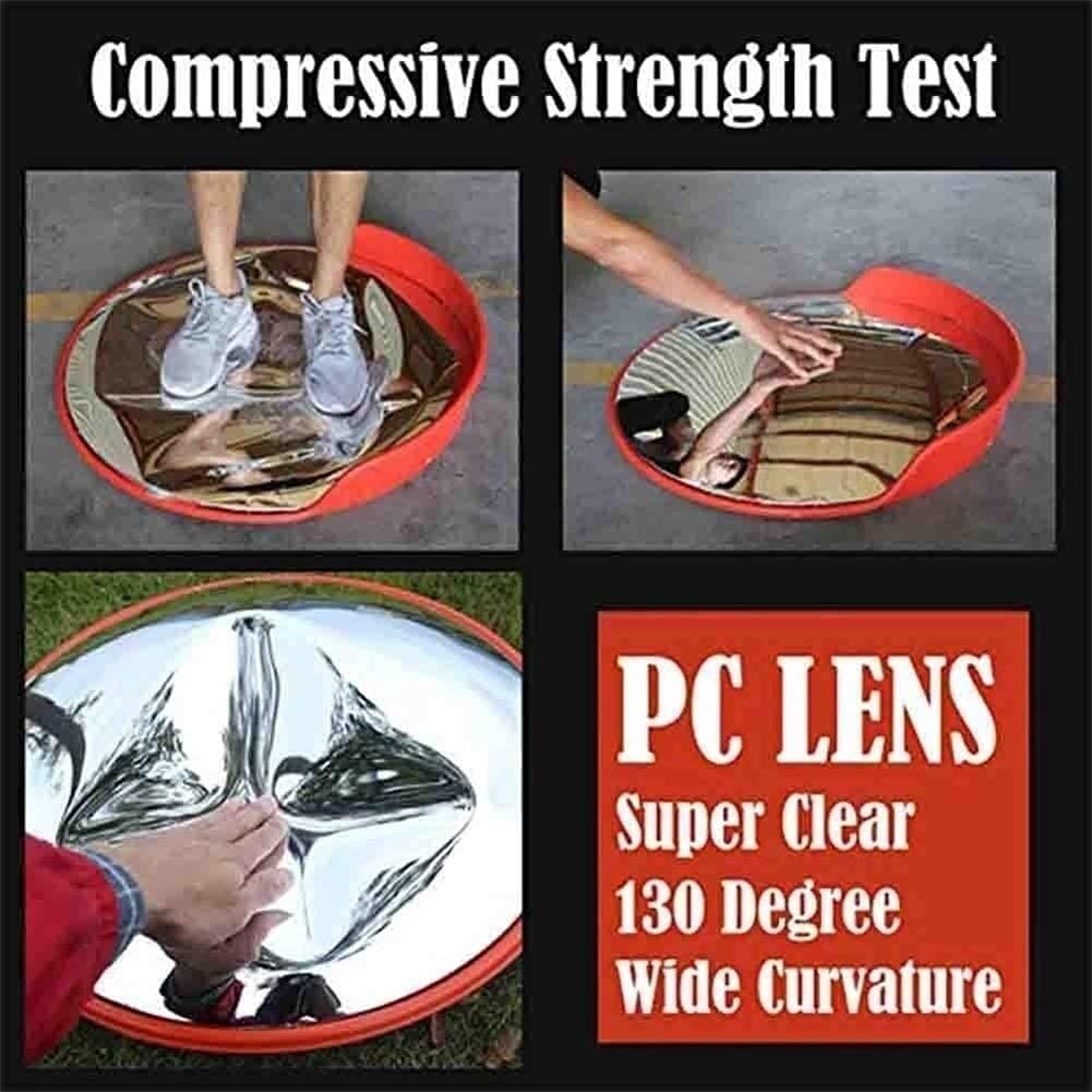 Wide Angle Decorative Traffic Mirror Convex Mirror, Safety Mirror, Wide Angle Mirror, Outdoor Wide Angle Convex Mirror(80cm)
