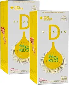 Kit 2x Liquid Vitamin D For Baby & Kids 30ml Sabor Framboesa - True Source