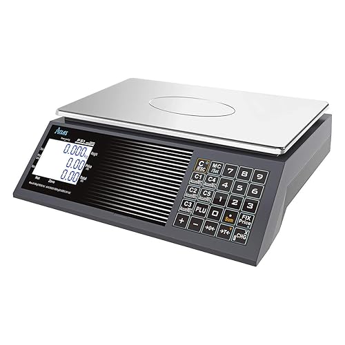 Miniatura 10 de ACLAS Báscula de computación de precio digital NTEP certificada legal para el comercio 60 libras 0.02 libras Báscula comercial al por menor