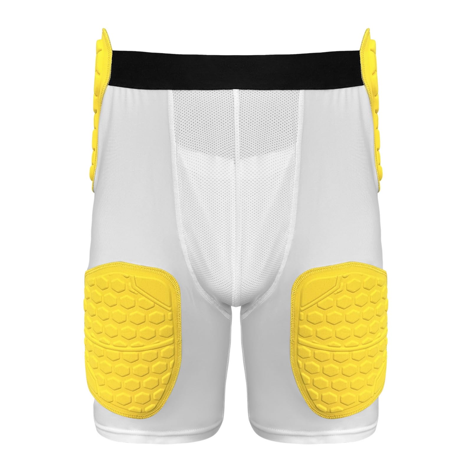 Kompressionsshorts mit wabenpolsterung hochdehnbar -kompressionsshorts leicht Shorts mit tief für rugbyspieler, basketballtraining , L
