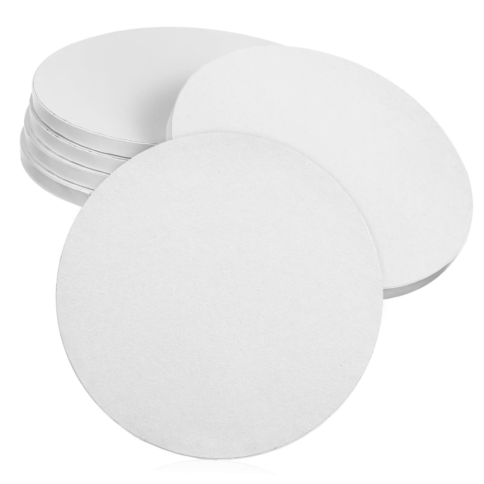 6 Stück Runde Cake Boards Stabile Karton Kuchenböden aus Wellpappe Extra Dicke Tortengrundlage für Schwere Torten und Einfachen Transport