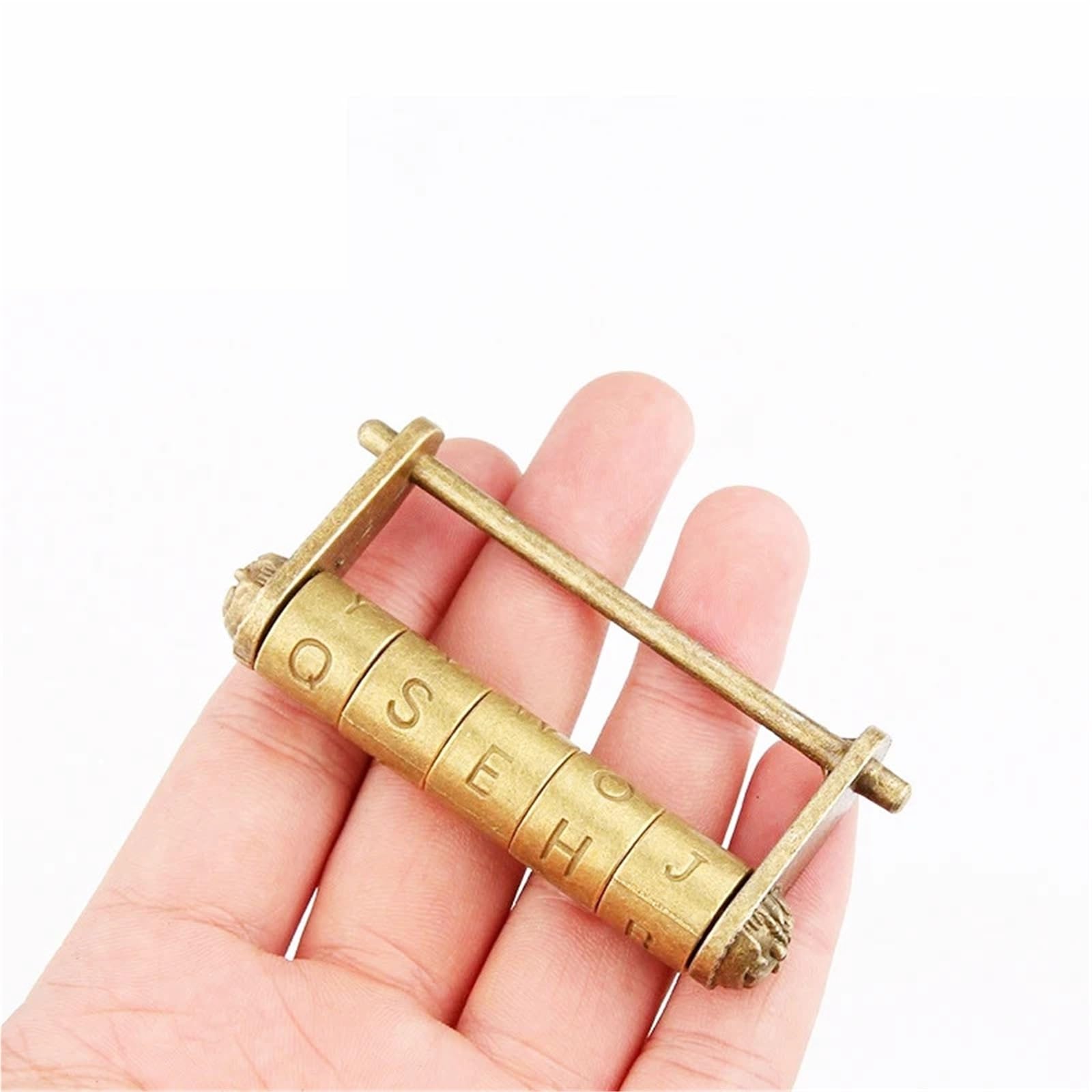 Kdhcvkz One Color Zinc Alloy Antique Bronze Retro Combination Lock 5 Letter Password Jewelry Box Padlock For Wooden Suitcase Drawer