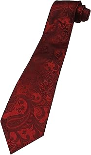 Donald Trump Neck Tie Red Paisley with Gold Emblem