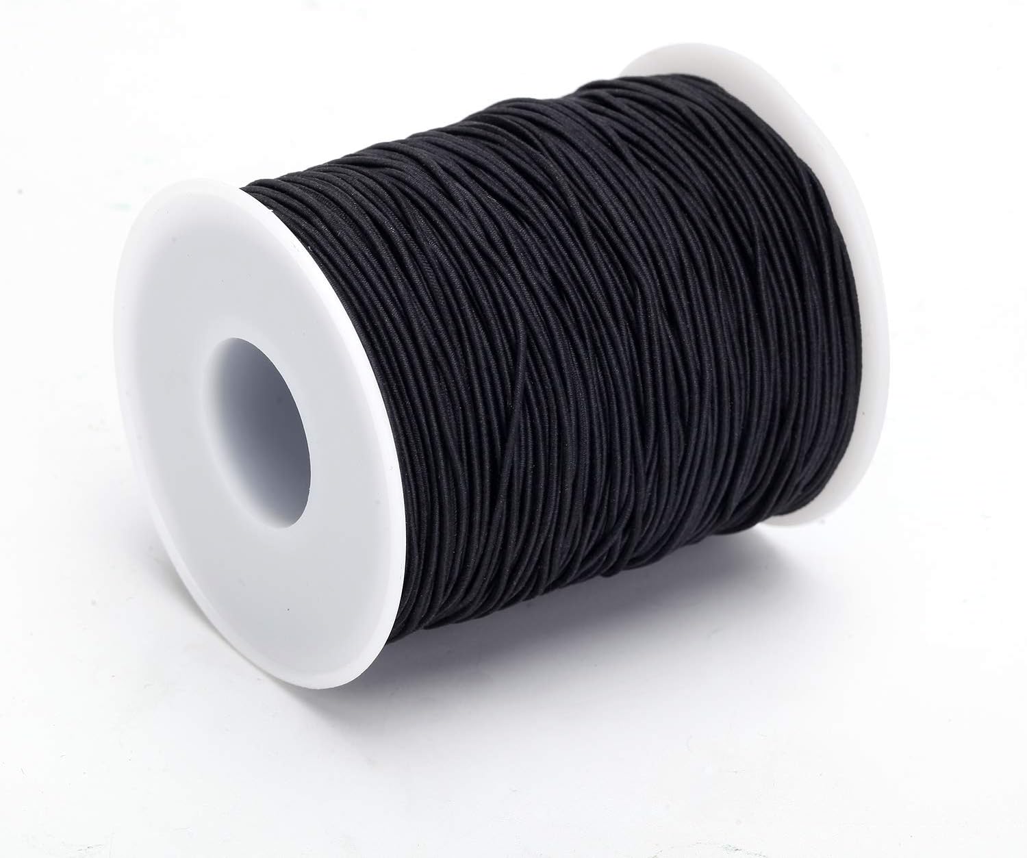 Senkary Elastic String Cord Elastic Thread Beading String Cord for Jewelry Making Bracelets Beading, 100 Meters (Black, 1 mm)