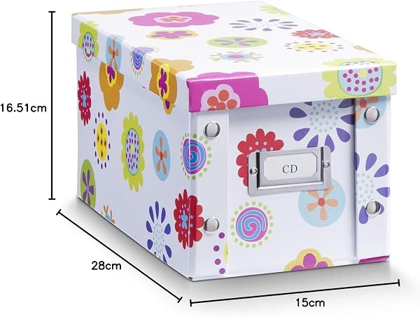 Zeller 17850 Caja de Almacenaje Kids, Cartón, Cardboard, Multicolor, 16.5x28x15.5 cm - 3