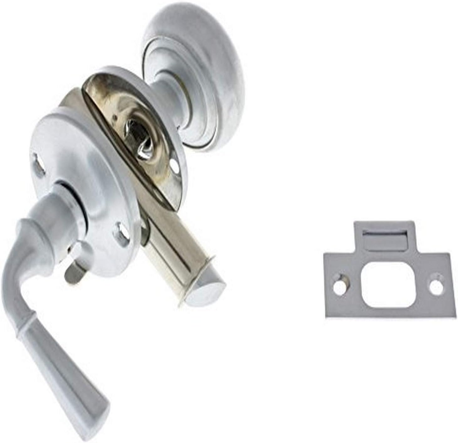 idh by St. Simons 21250-26D Premium Quality Solid Brass Storm Screen Door Latch, Satin Chrome