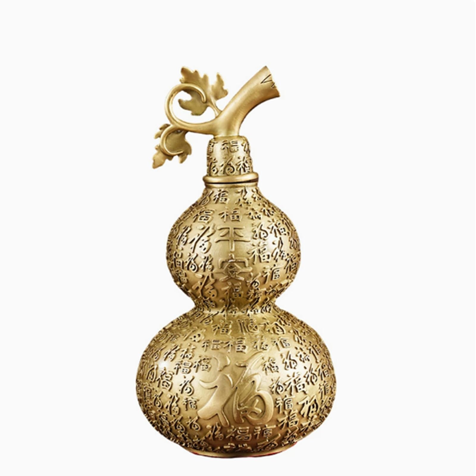 Hhhxkkuo Brass Chinese Feng Shui Gourd Statue Hand Carved-Luck