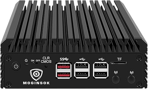 Firewall Appliance 2.5Gbe Mini PC sin ventilador, Intel N305 de 12 generación (hasta 3.4 GHz) 4xIntel I226V Nics Mini Router de computadora 16GB