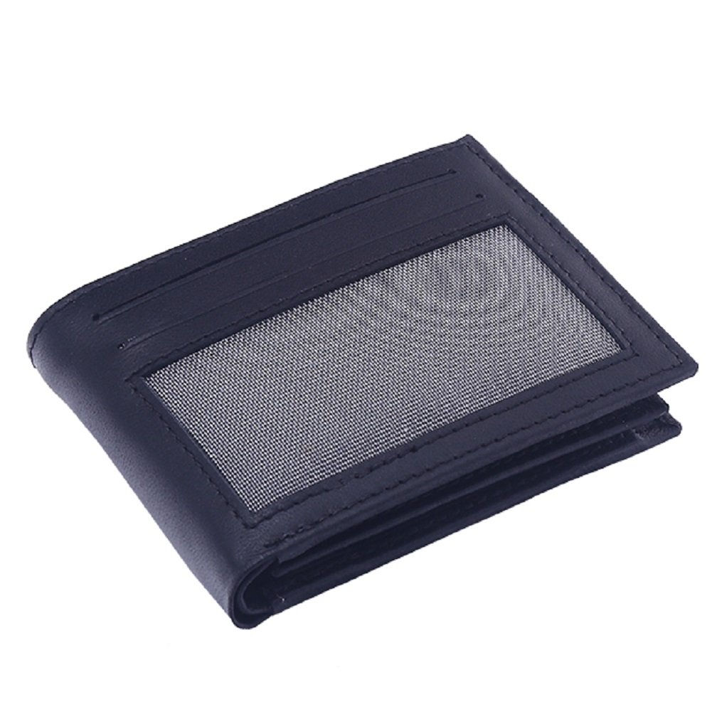 OHM Leather New York Front ID Window with Coin Slot Wallet