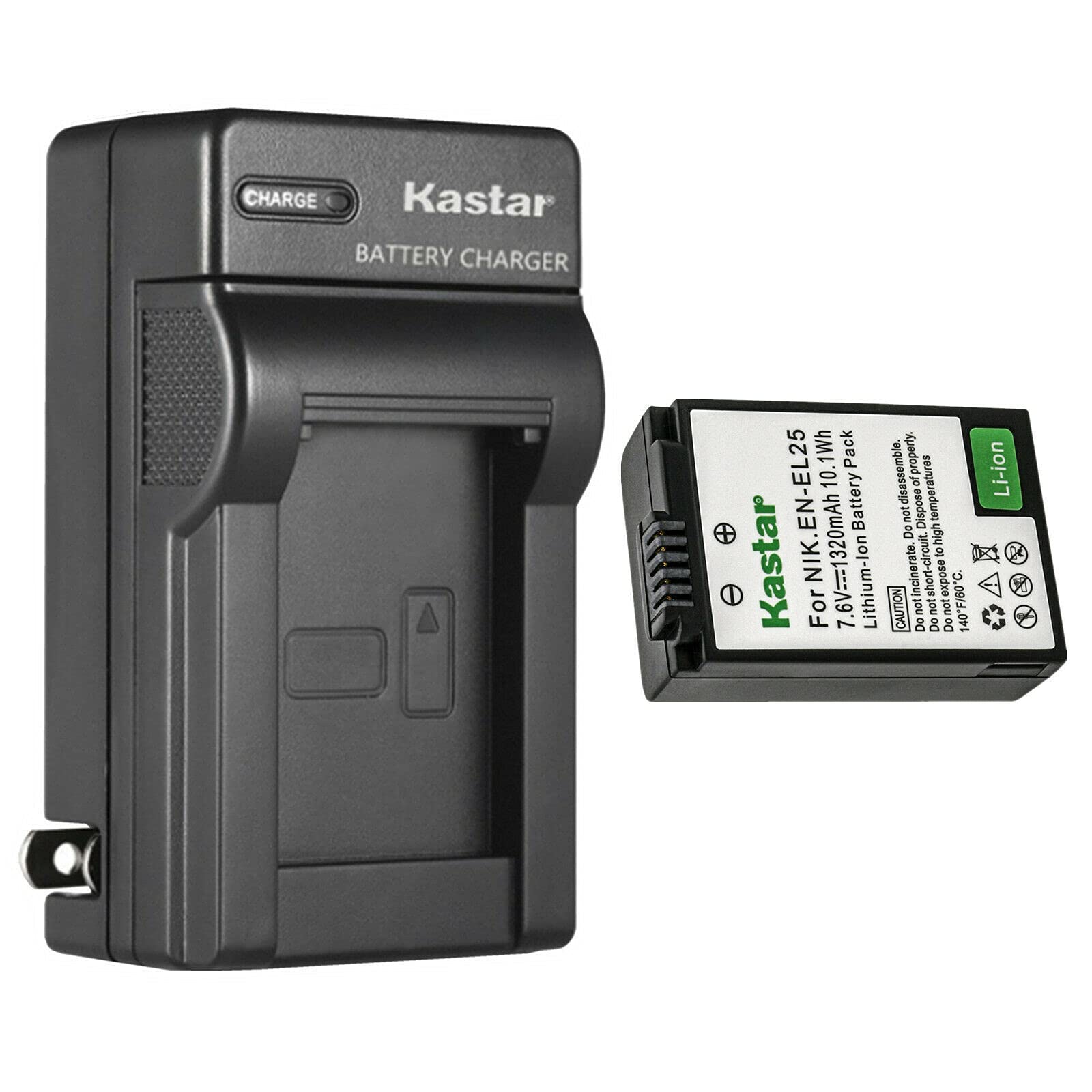 Kastar 1-Pack Battery and AC Wall Charger Replacement for Nikon Z 30 Mirrorless Camera, Z30 Creator Ready Z Series Camera