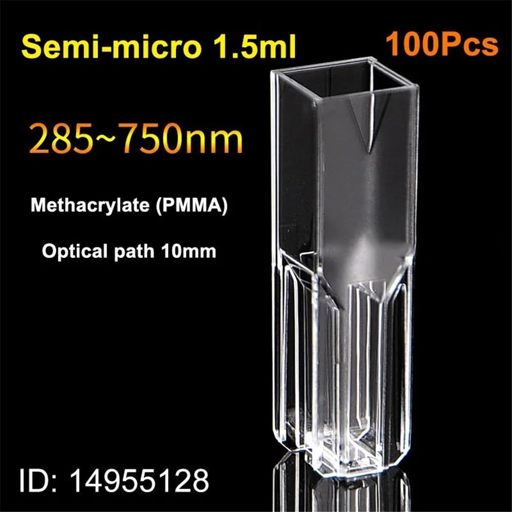 100 pezzi/lotto monouso 4,5 ml/1,5 ml colorante in plastica 4,5 ml/1,5 ml 10 mm fluorometro in plastica 6 tipi diversi(125)