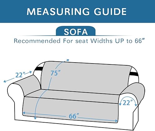 Miniatura 2 de HVERSAILTEX Funda de sofá reversible acolchada con correa elástica de 20pulgadas resistente al agua fundas de sofá para proteger de perros