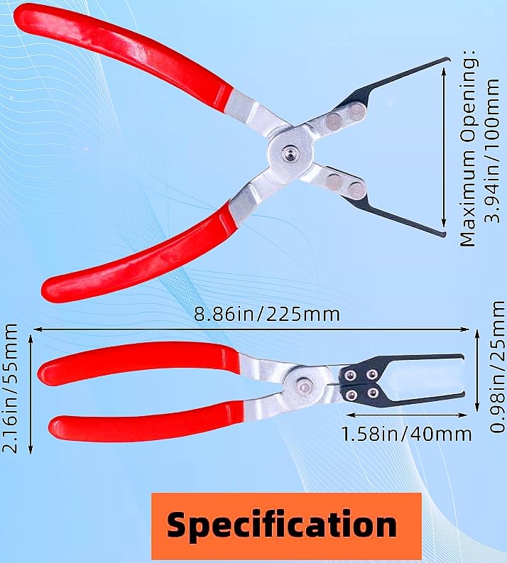 KUBOJSDLZ Relay & Fuse Puller Pliers – 4-Pack Automotive Tools, Red, Anti-Slip Grip