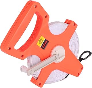 ARTIBETTER Hand-cranked Steel Frame Ruler Double-Sided Tape Double Sides Tape Surveyors Tape Measure Woodworking Measurement Tools Engineering Reel Metric System Plastic Shelf Ruler