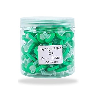 100Pcs OD=13MM,0.22um,Glass Fiber Syringe Filter,Made from GF,100 Pieces/Box