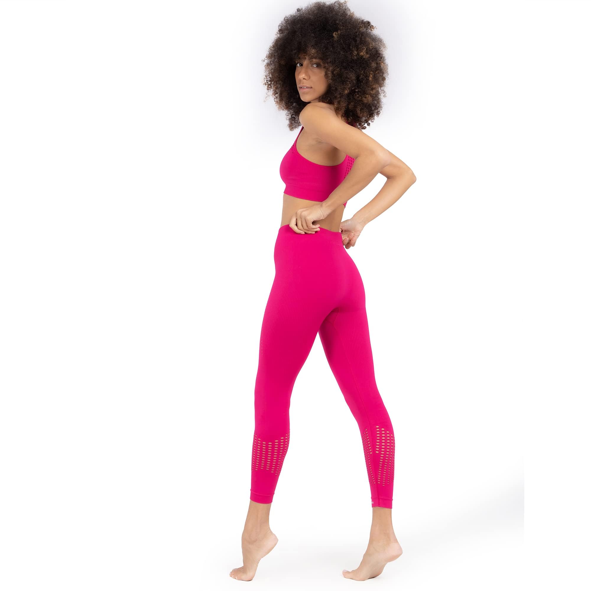 Invertika Completo Top Donna - Leggings snellenti Sportswear Donna in Microfibra Leggins Anticellulite - Modelleanti - Contenitivi - Vita Alta Termico Made in Italy