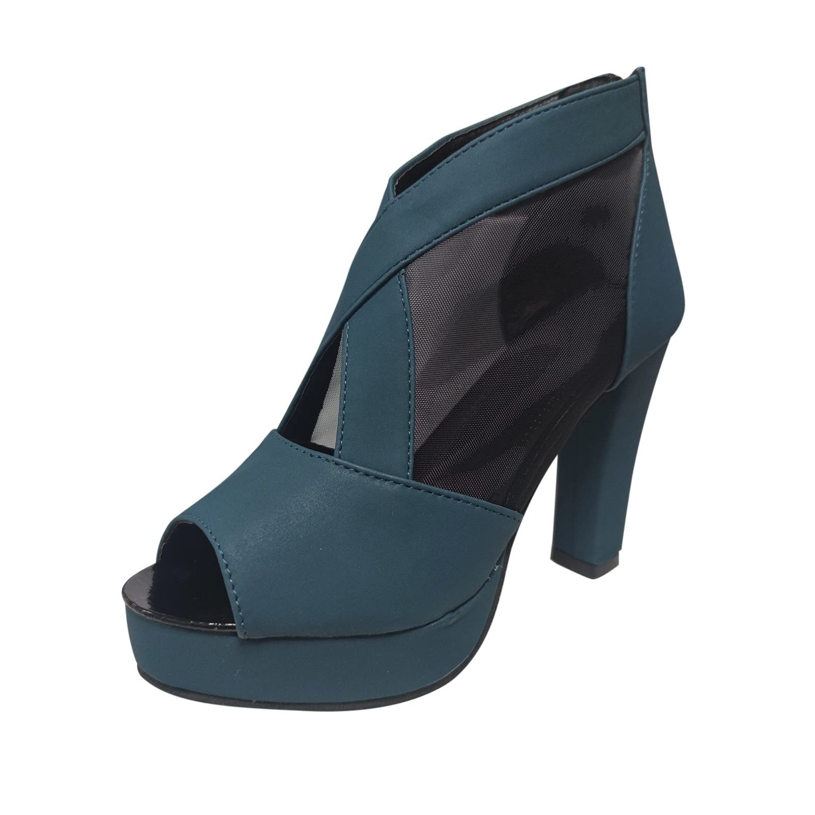 Scarpe Donna Estive con Zeppa Eleganti Comodi Sandali da Donna con Tacco e Tacco in Tinta Unita Sandali Zeppa Punta Chiusa