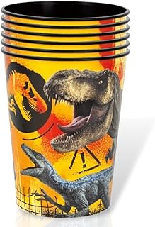 Unique Industries Multicolor Jurassic World 3 Plastic Stadium Cup - 16oz (1 Piece) | Durable and Reusable Drinkware - Ideal for Parties, Events, and Movie Nights