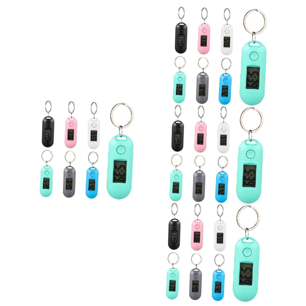 SHINEOFI Relojes Digitales De Bolsillo Silenciosos Luminosos Y Portátiles con Pantalla LCD Carcasa Resistente para Estudiantes Y Enfermeros Exámenes Y Piezas X 4